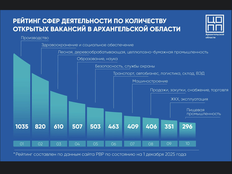 Названы самые востребованные профессии в Архангельской области