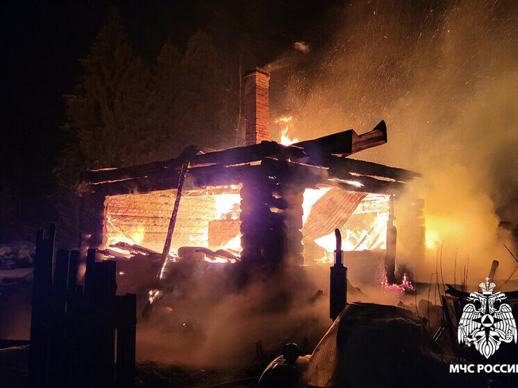 Частный дом дотла сгорел в Великоустюгском округе