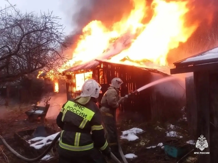 Пожарные тушили полыхающую заброшку в Тверской области