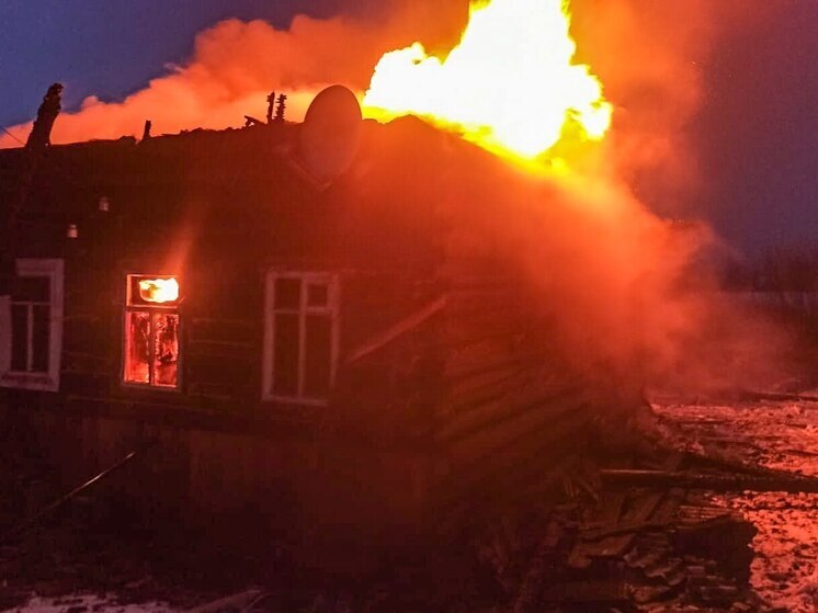 В Шенкурском округе пожар в частном доме оставил семью без жилья