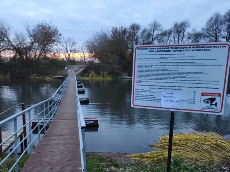 Понтонный мост в Липунцах: зимовка в разобранном виде и возвращение весной