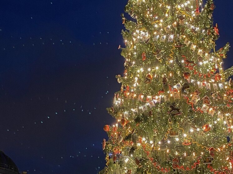 На главной елке Зеленоградска зажглась Вифлеемская звезда