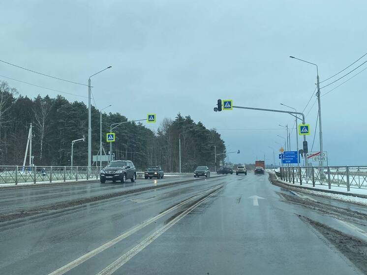 На трассе под Серпуховом начал работу новый светофор