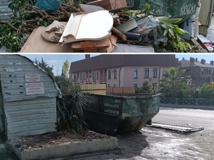 В Сочи за два дня вывезли свыше 1400 тонн отходов