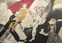 У знаменитого полотна «Над городом» предсказуемо выстроилась очередь из желающих сфотографироваться с картиной, которая нам всем сейчас нужна, — нам и правда очень нужен тот самый полет героев Шагала, когда особенно тяжело и напряженно