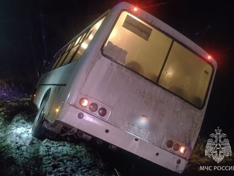 Появились фото с места аварии пассажирского автобуса в Ивановском районе