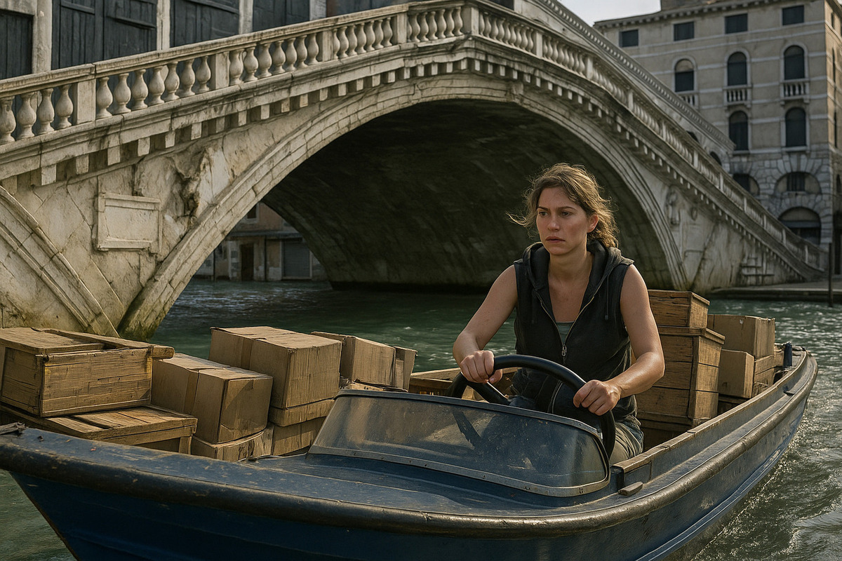 Угнавшая грузовую лодку дамочка влетела в мост и попыталась сбежать