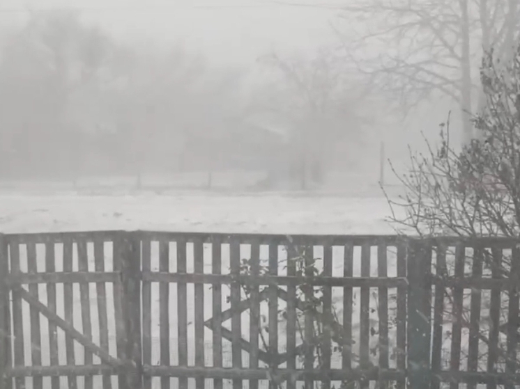 На севере Ростовской области Черковский район замело снегом