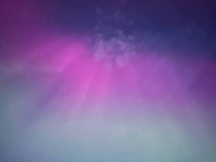 Жители Ленобласти наблюдали всполохи северного сияния минувшей ночью