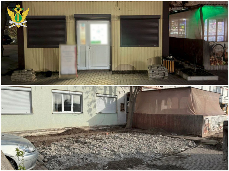 В Крыму под контролем приставов снесли незаконный торговый павильон