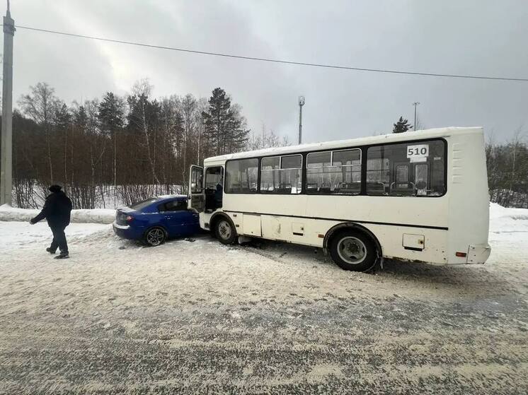 В Томске женщина, выехав на встречную полосу, спровоцировала ДТП с автобусом