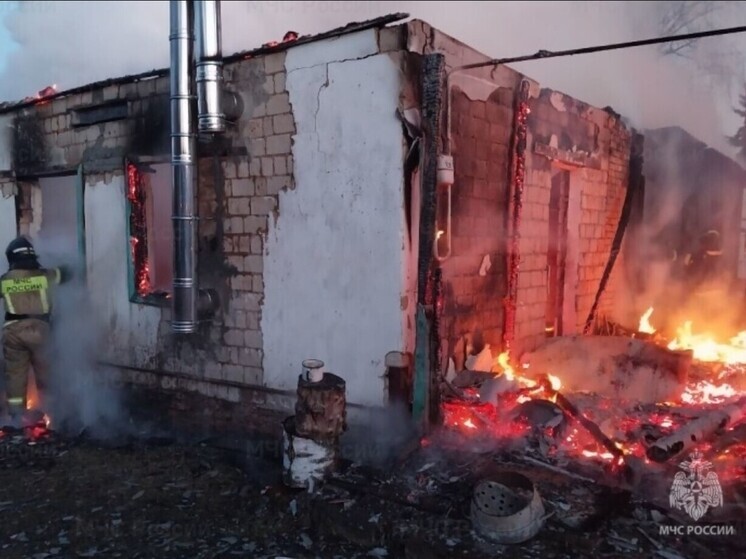 В Орловской области пожарные спасли дом от огня