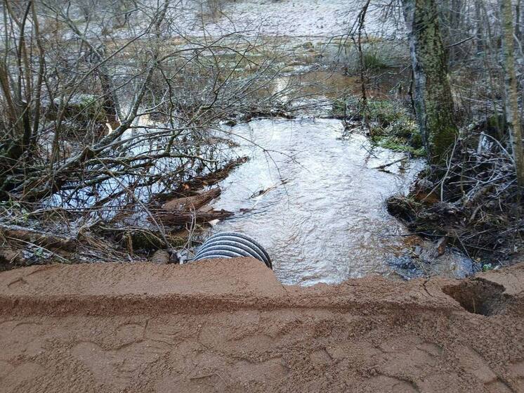 В Струго-Красненском округе отремонтировали трубопереезд