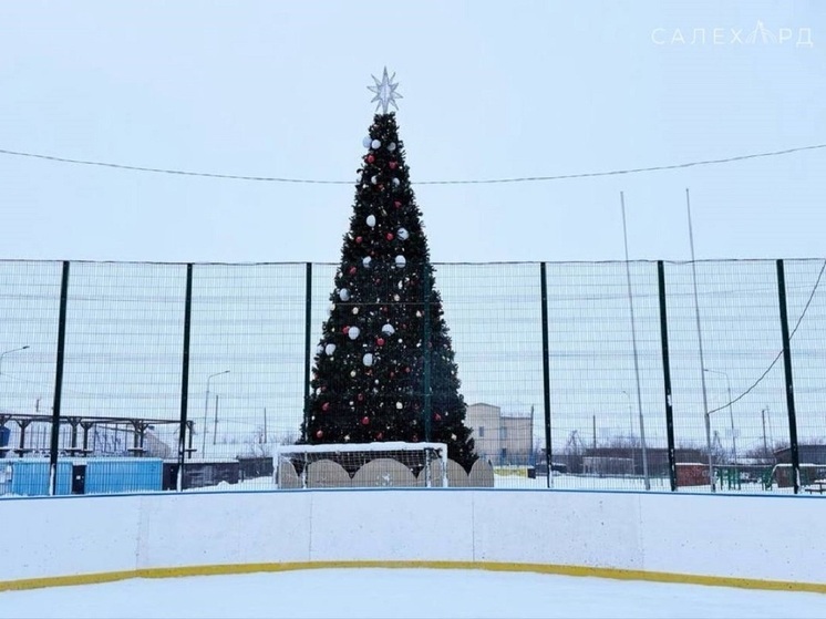 Ледовый каток заливают на Чкалова в Салехарде