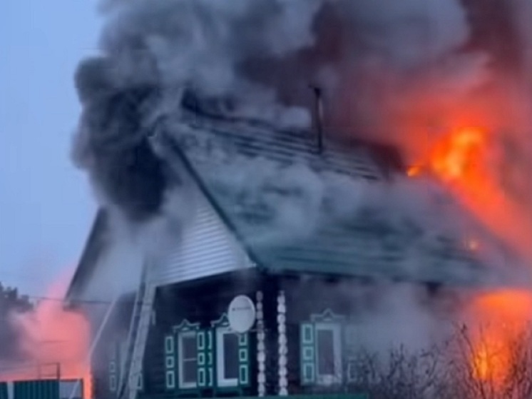 Произошел крупный пожар в зауральском селе Просвет