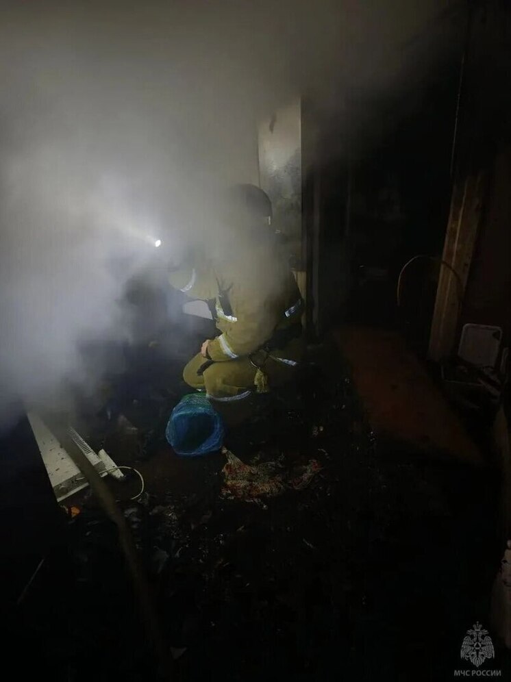 В Луганске при пожаре едва не погибла пожилая женщина