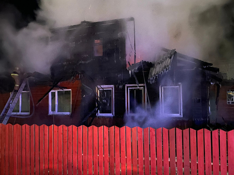 На пожаре в Кичменгском Городке погибли женщина и двое ее детей