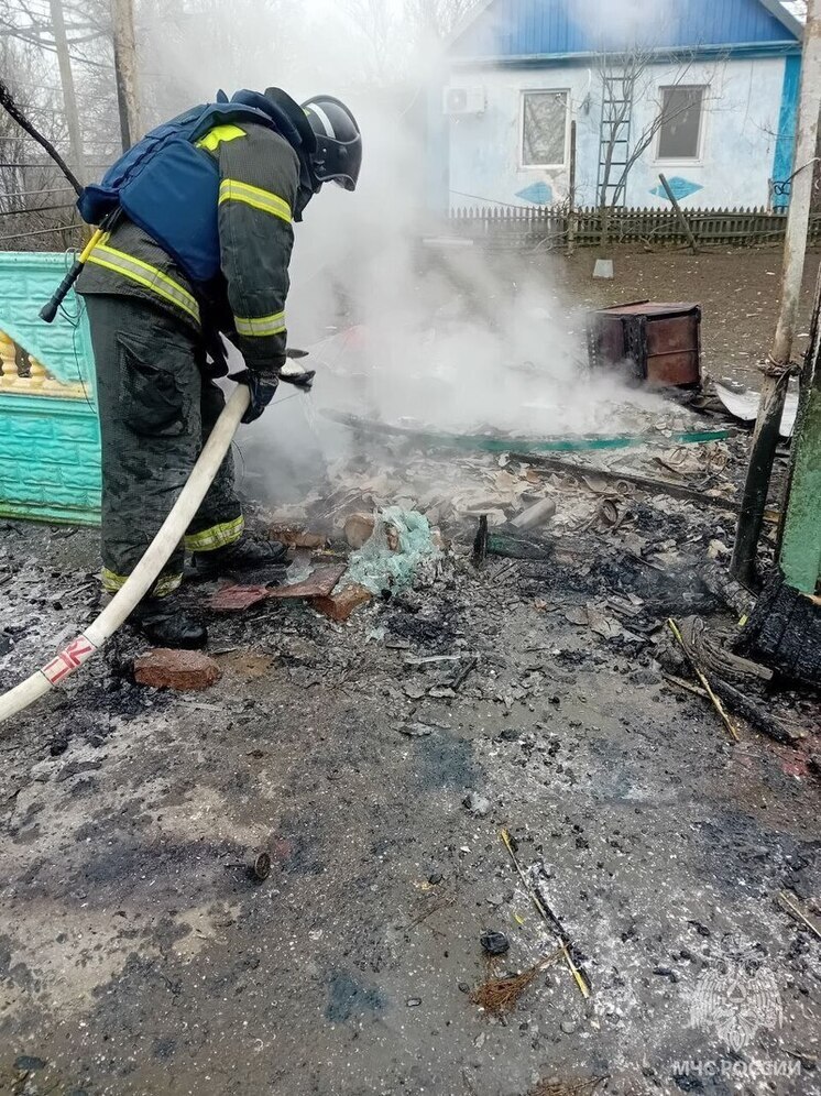 В херсонском селе Семеновка случился пожар