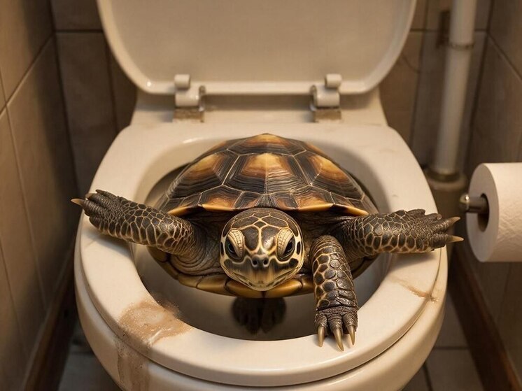 В Воронеже из канализации достали черепашку-ниндзя