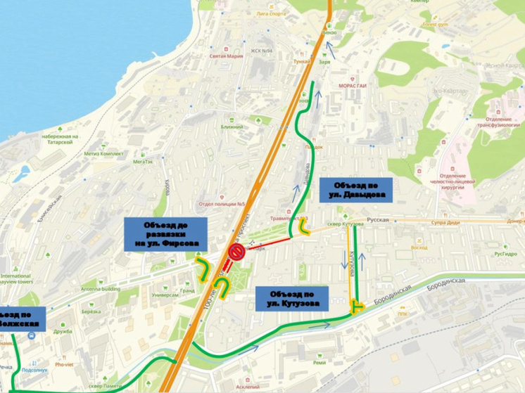  Ночные работы на перекрёстке Русская – 100-летия Владивостока временно изменят движение