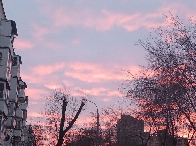 Волгоградцы восхитились невероятным алым закатом