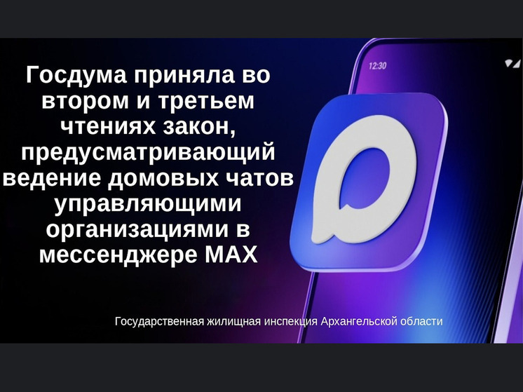 Госжилинспекция Поморья: все домовые чаты переедут в МАХ