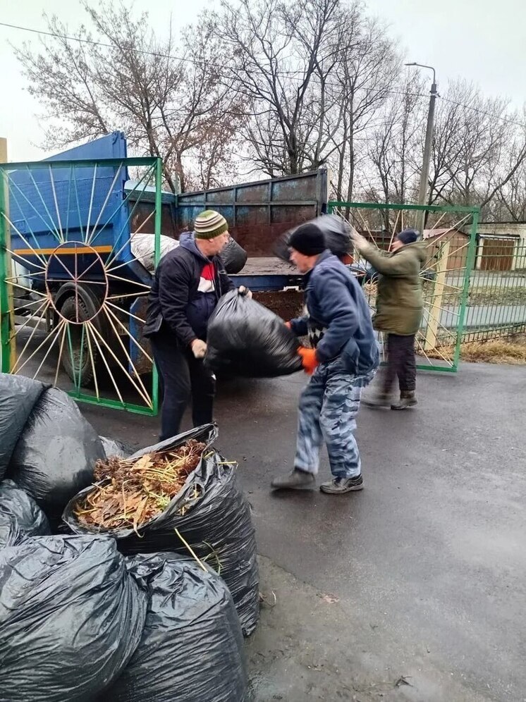 В Курске от мусора и листвы очистили два детских сада