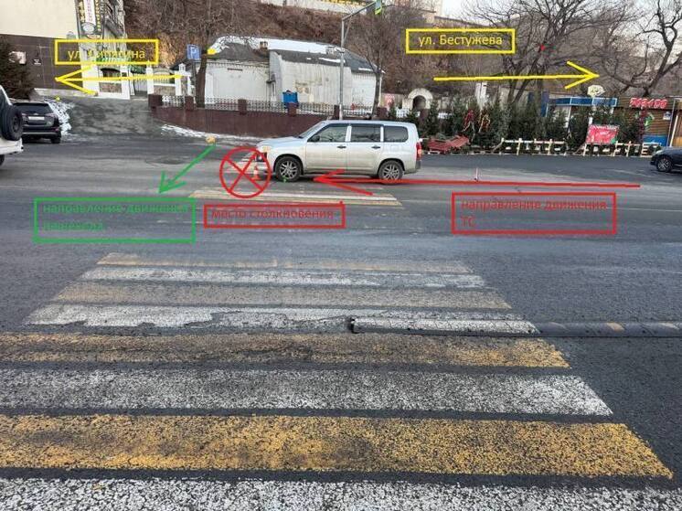 Во Владивостоке водитель с 33-летним стажем сбил подростка на пешеходном переходе