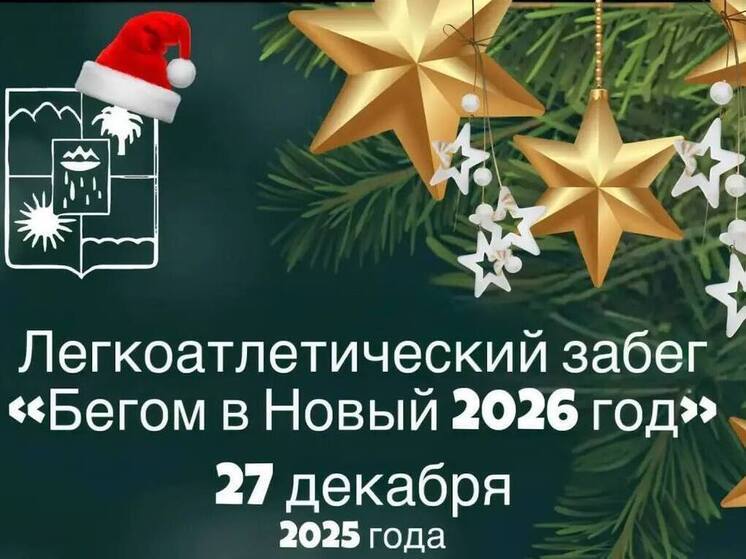 Жители и гости Адлера смогут пробежать 2026 метров в новогодних костюмах