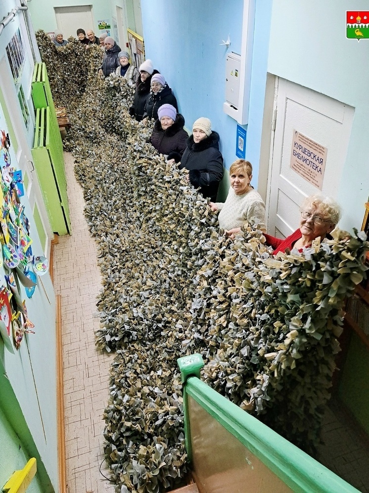 Маскировочную сеть длиной 12 метров сплели в Архангельской области