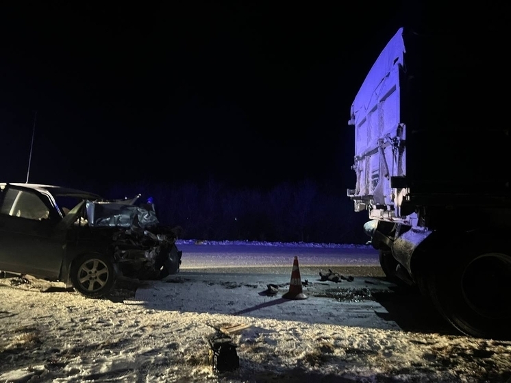 Подросток и двое взрослых пострадали в столкновении ВАЗа и КамАЗа на омской трассе