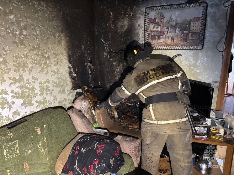 При пожаре в екатеринбургской девятиэтажке пострадал человек