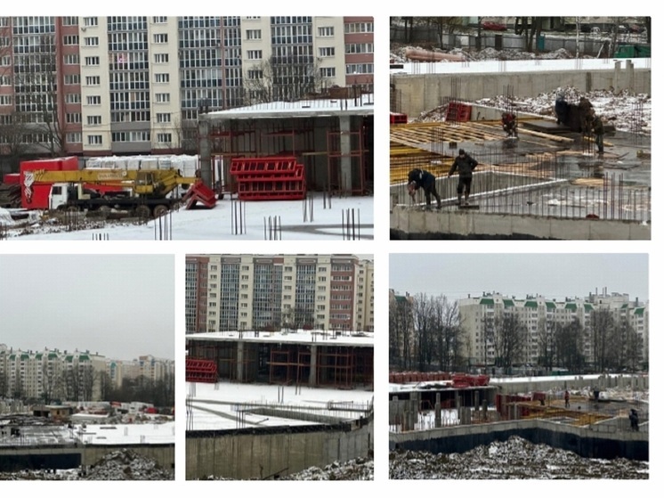 В Северном районе Орла на улице Родзевича-Белевича продолжается строительство общеобразовательной школы на 1 225 учащихся