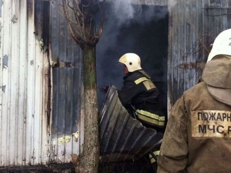В Воронеже на Антонова-Овсеенко сгорел гараж