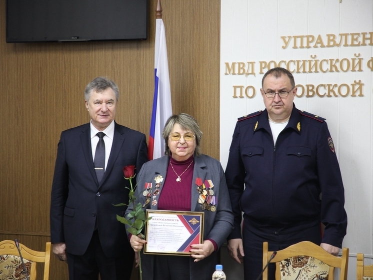 В Орле председателю «Совета солдатских матерей» вручили благодарность за активную гражданскую позицию