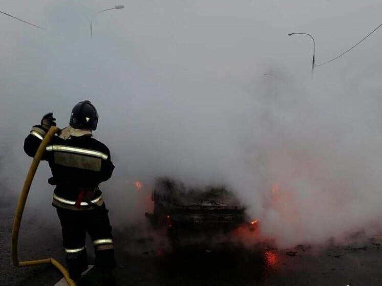 На трассе М-4 «Дон» в Киреевском районе потушили горящую машину