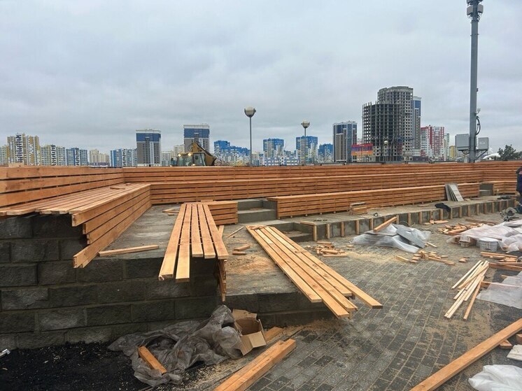 В пензенском районе Спутник возводят открытую площадку для мероприятий