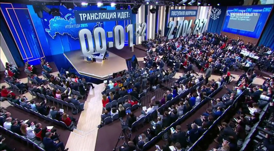 «Итоги года с Владимиром Путиным» начались с вопроса «Война или мир?»