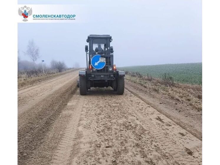 Смоленскавтодор выполнил планировку покрытия на участке дороги в Кардымовском округе