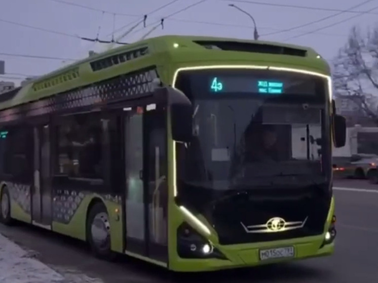 Электробус «Генерал» начал работу на троллейбусном маршруте №4 в Омске