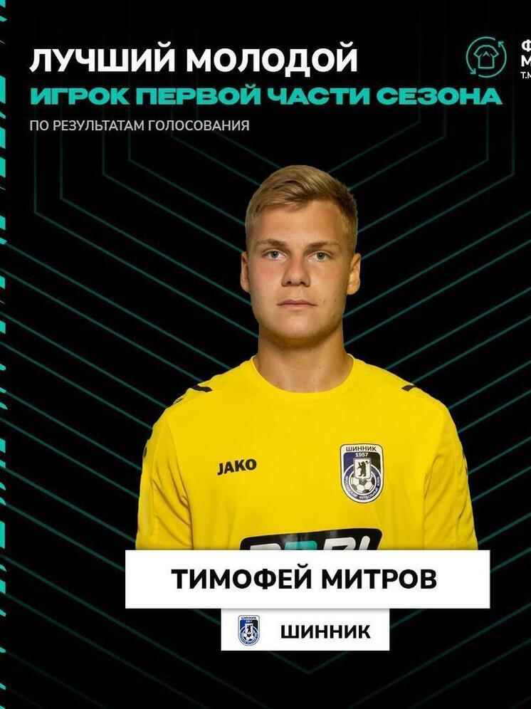Голкипера ярославского «Шинника» назвали лучим молодым игроком ФНЛ