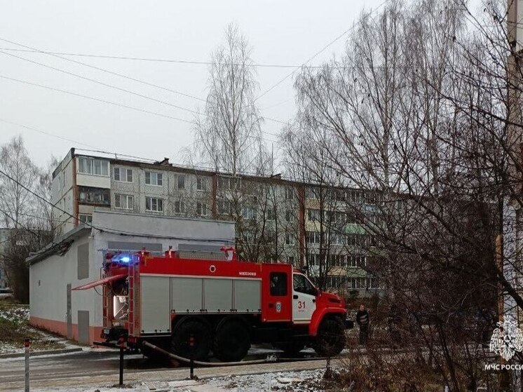 Щекинские пожарные эвакуировали жильцов из квартиры на втором этаже
