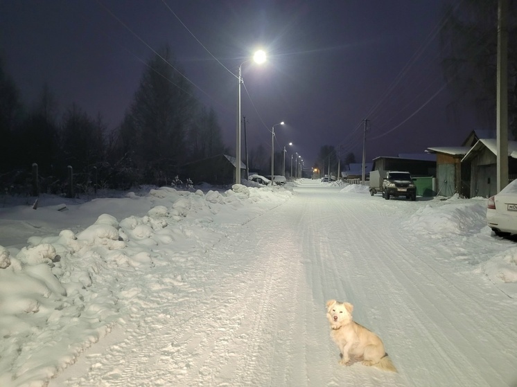 В️ Няндоме подключают модернизированные линии освещения