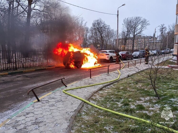 В Туле сгорели два автомобиля на улице Михеева