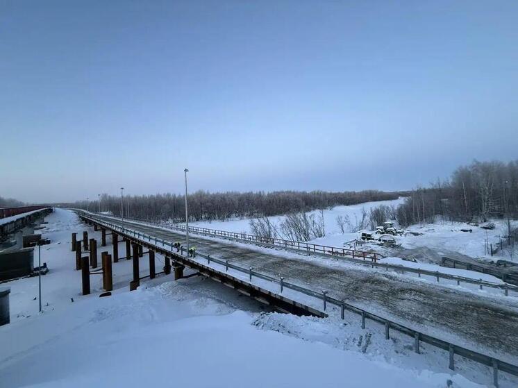 В Нефтеюганском районе открыли временный мост через протоку Сингапайская