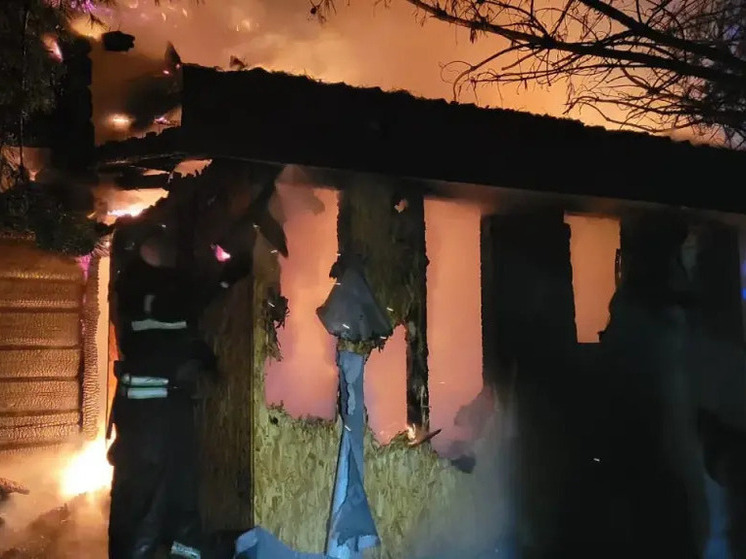 В Орловской области в селе Шахово сгорела баня