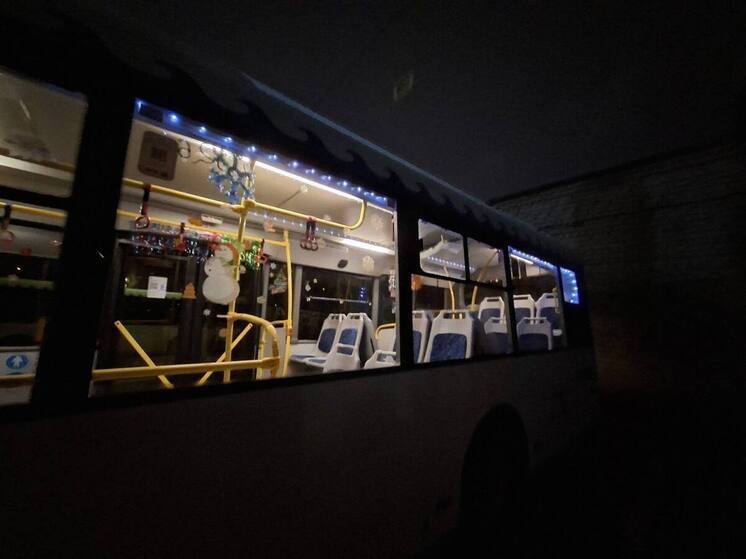 Кострома декабрьская: один из городских автобусов приобрел новогоднее оформление