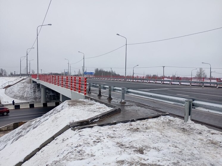В Великолукском районе открыт после капремонта путепровод на федеральной трассе