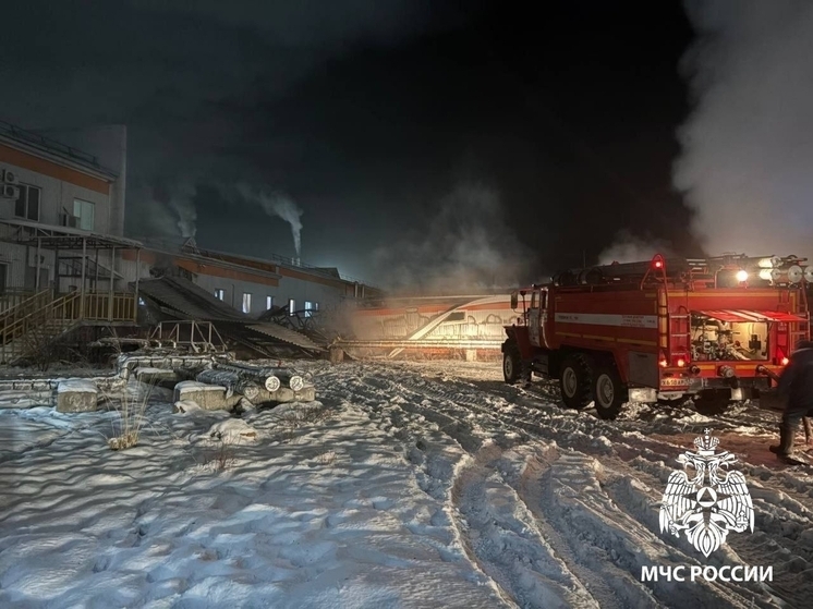 В Туве сгорело административно-бытовое здание компании "Межегей уголь"