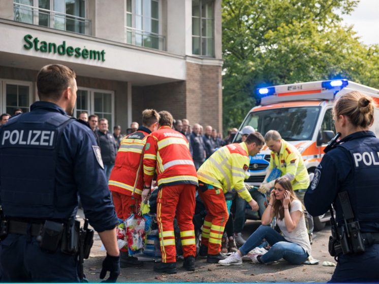 Германия — Взрыв у ЗАГСа среди бела дня